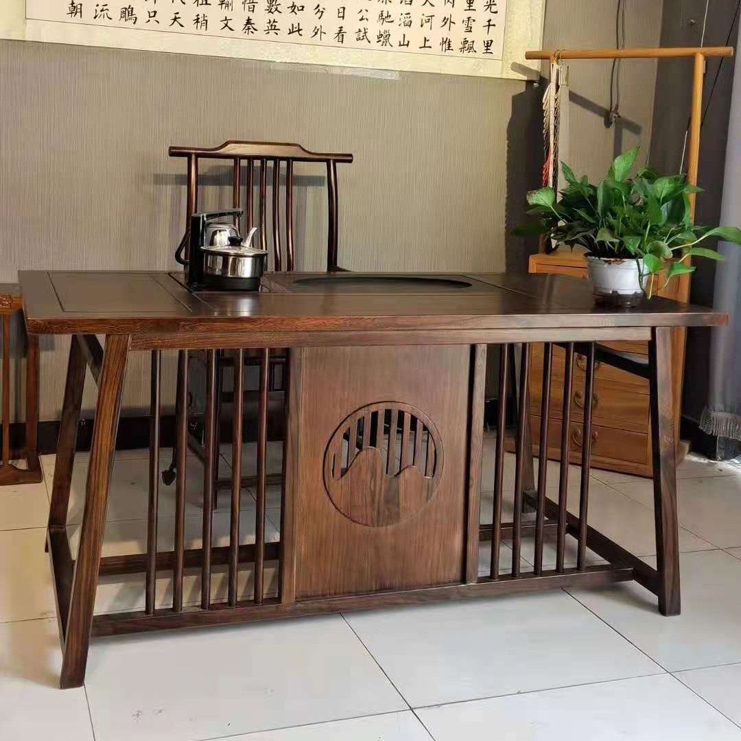 一道九 新中式家具 茶桌 茶台 榆木沙发  厂家批发定制 002