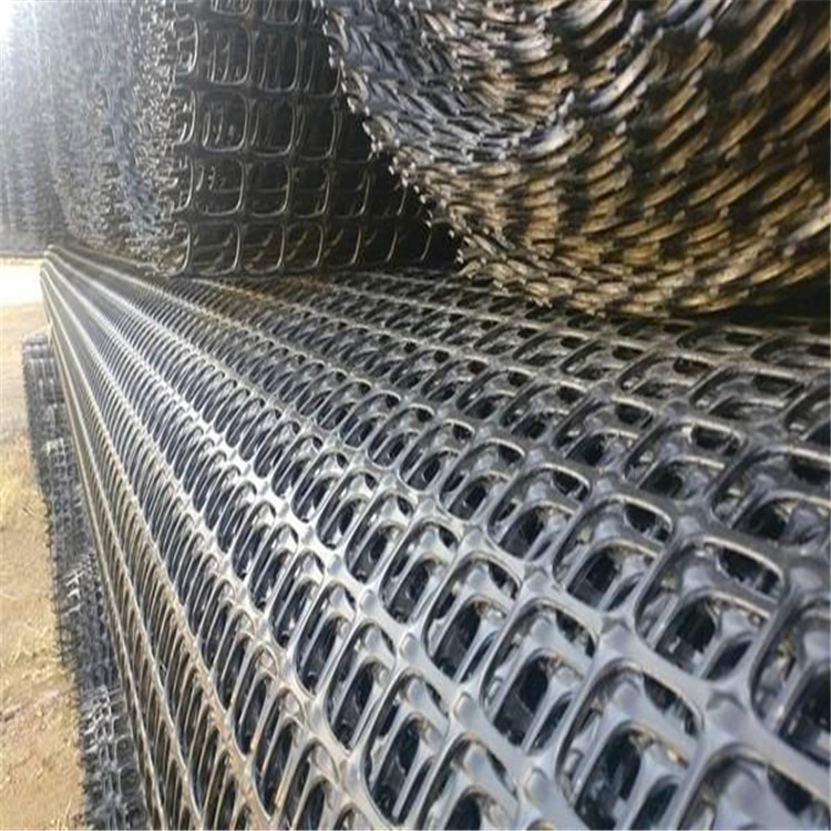 矿用聚酯纤维增强塑料网假顶双抗 PP30-30MS双向拉伸塑料土工格栅