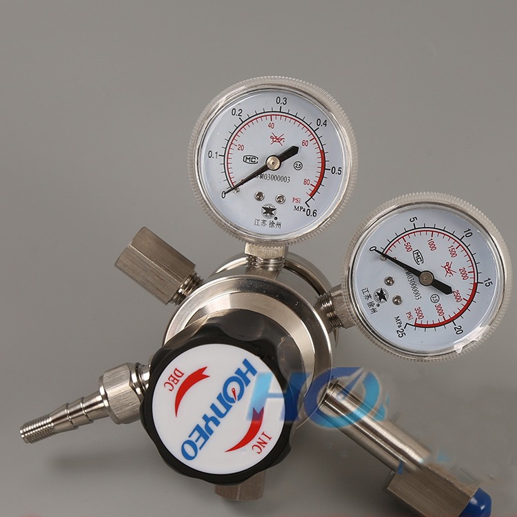 气体减压阀 YQF型两级压力调节器 电压表Honyeo图片