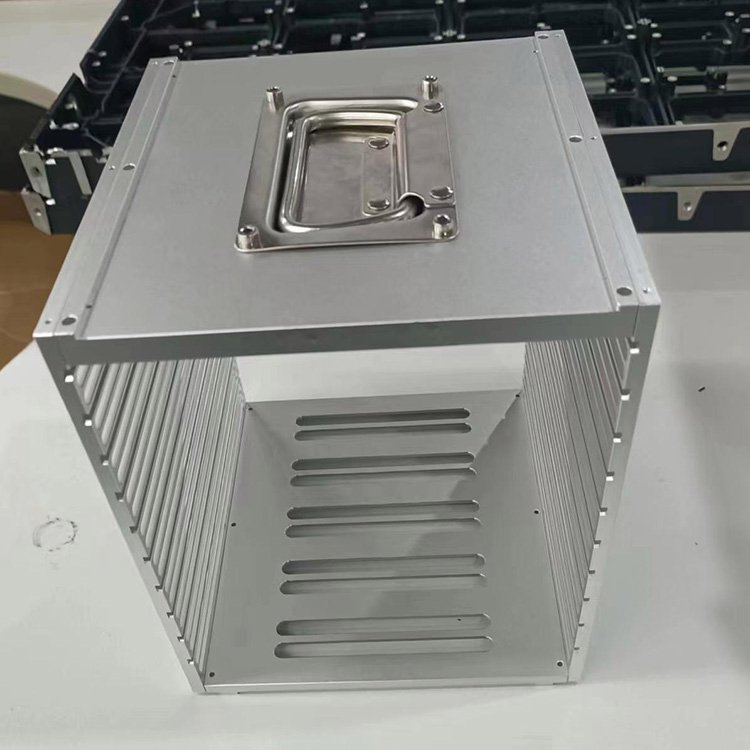 定制芯片存储运输硬质氧化本色铝料盒 组立零件盒周转传递料盒厂家直供