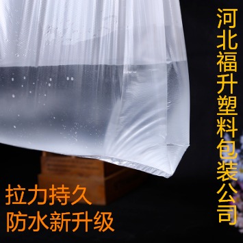 河北福升塑料包装透明塑料袋无图案白色塑料袋背心袋  食品手提袋   全新料