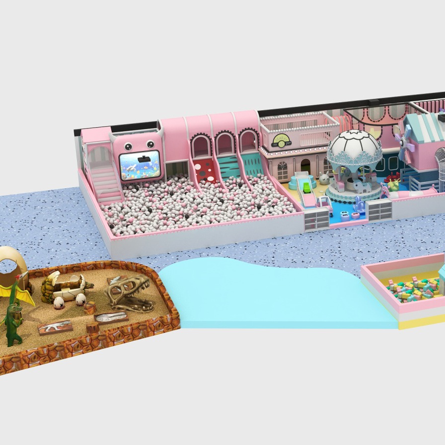淘气堡儿童乐园 大小型游乐场室内设备 亲子餐厅设施 运动户外儿童娱乐充气玩具