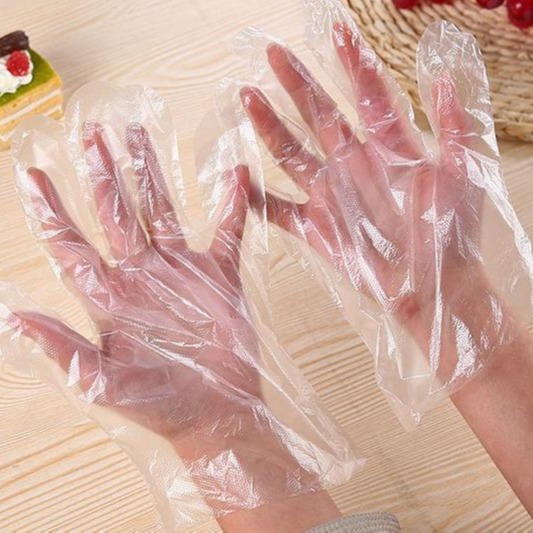 一次性透明薄膜手套食品级使用大中小号多种克重包装可选