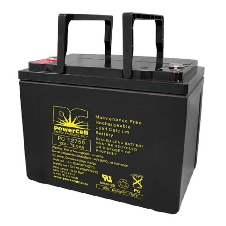powercell蓄电池PC12750 免维护12V75AH通信系统 UPS后备系统