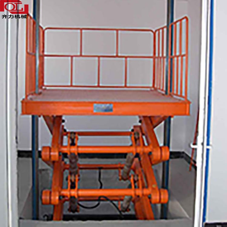 无锡轻便型货梯 固定式升降平台 工厂车间地下室仓库液压货梯 齐力机械