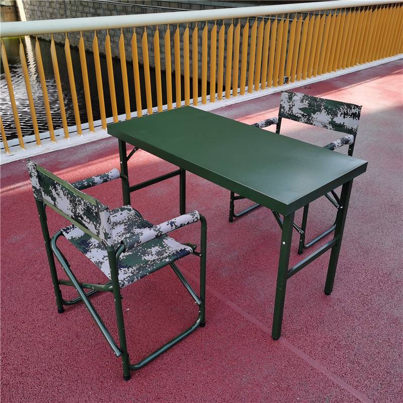 军绿色作业桌 厂家批发野战作业桌，便携式折叠单人作业桌，军绿色营房营用作业桌HY29华军