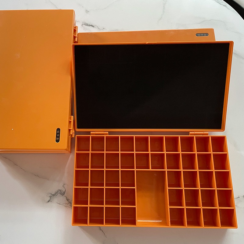 射线探伤铅字盒 无损检测塑料收纳盒  字母数字整理用橙色加强NDT工业图片
