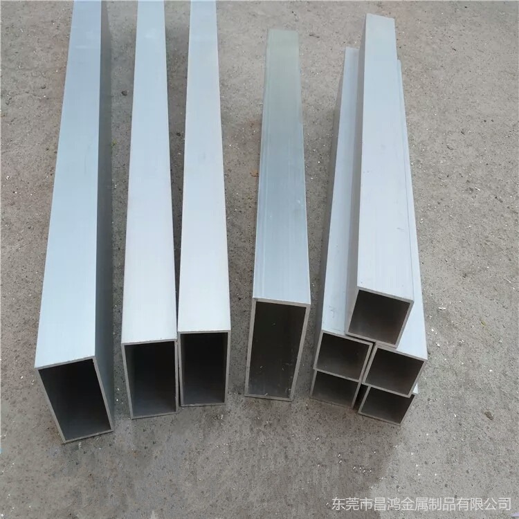 昌鸿金属厂家铝合金方管型材木纹铝方管铝方通扁通空心管四方隔断矩形铝管图片