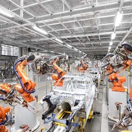 车框架自动焊接机器人 车框架自动焊接生产线 全自动工业生产线 汽车制造焊接机器人 赛邦智能