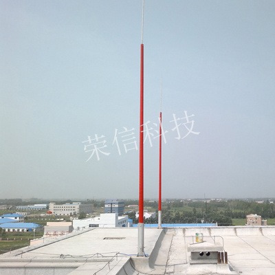 邦信10米玻璃钢避雷针 雷达站气象观测站抗干扰接闪透波型玻璃钢避雷针