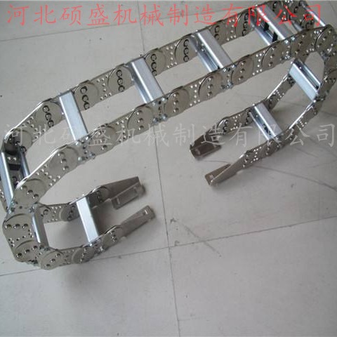 钢铝拖链 机床钢制拖链可定做304不锈钢钢制金属封闭式拖链 硕盛机械