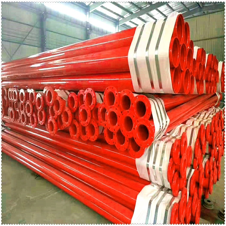 涂塑复合直缝钢管 内外涂塑钢管 小口径涂塑钢管 红色涂塑钢管