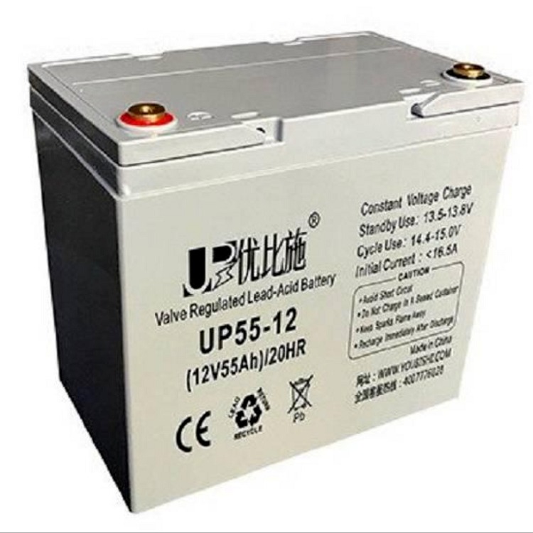 12V55AH优比施蓄电池 优比施电源UP55-12直流屏UPS/EPS配套电源图片