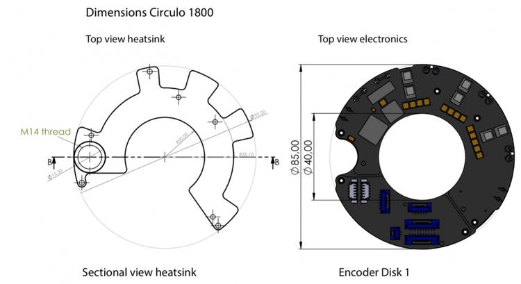 Synapticon赛普肯 C700/C1800协作机器人圆形中空直流驱动器示例图4