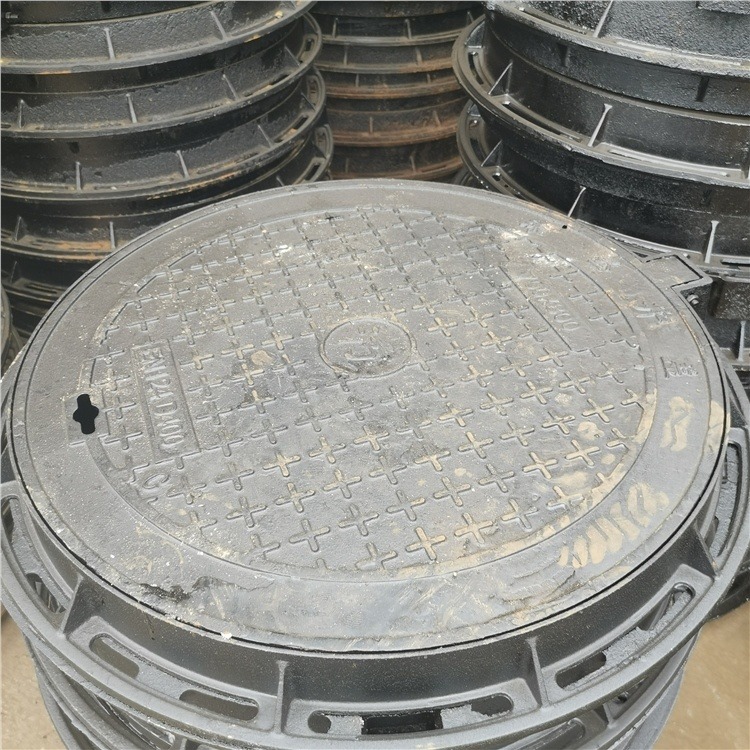 型铜井盖 400400 过小车铁井盖 E600承重60吨 奉节墨铸铁圆形盖板