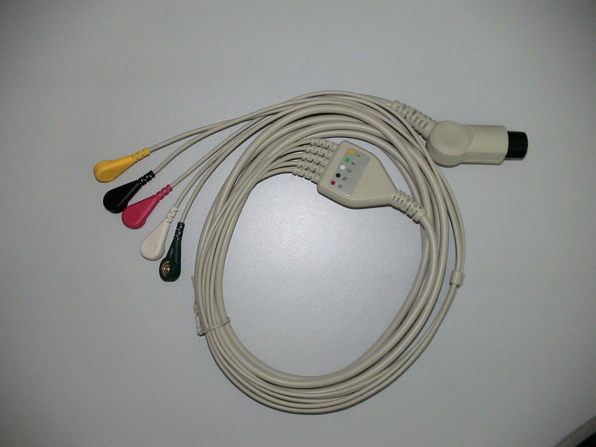 针式盘状电极线 品质可靠 欧标一体五导连扣式 融富源通信