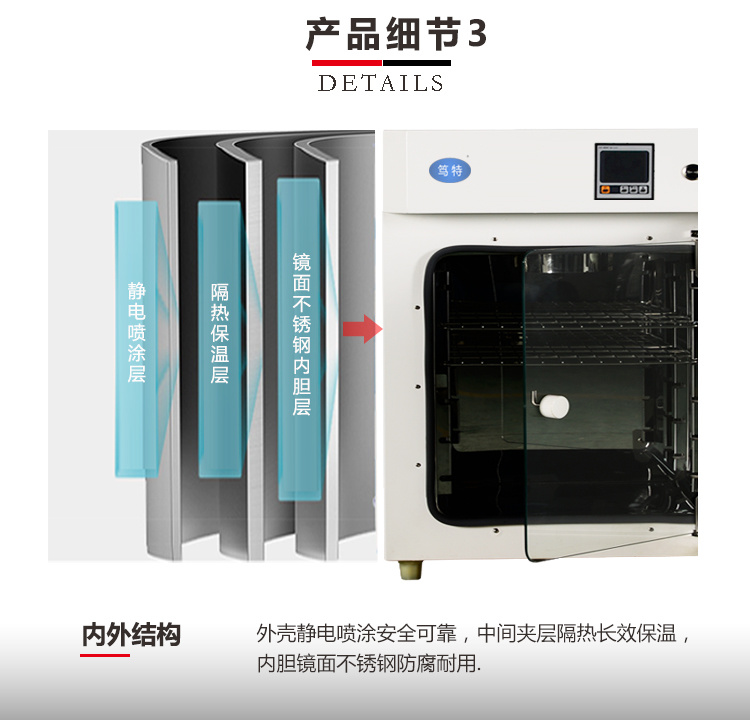 笃特厂家热销GSP-9050实验小型隔水恒温箱 隔水式电热恒温培养箱示例图5