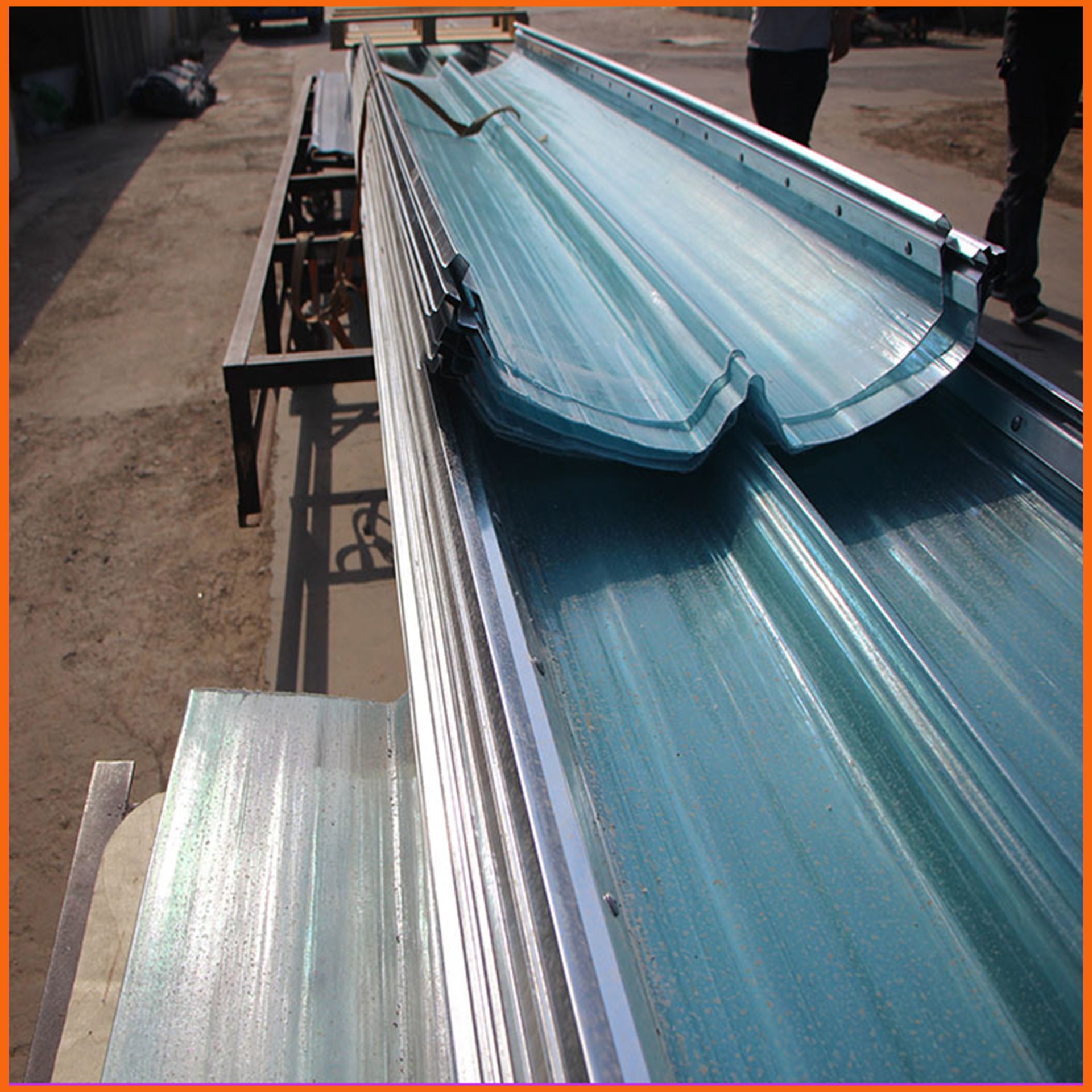 天水压型玻璃钢采光板 910型钢边采光带 一级阻燃采光瓦生产厂家