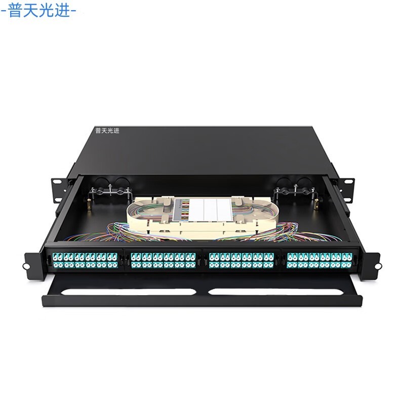 1U机架式96芯MPO高密度光纤配线架 安装模块化光缆终端盒 MPO模块化光缆终端盒 预端接模块盒 数据中心机房
