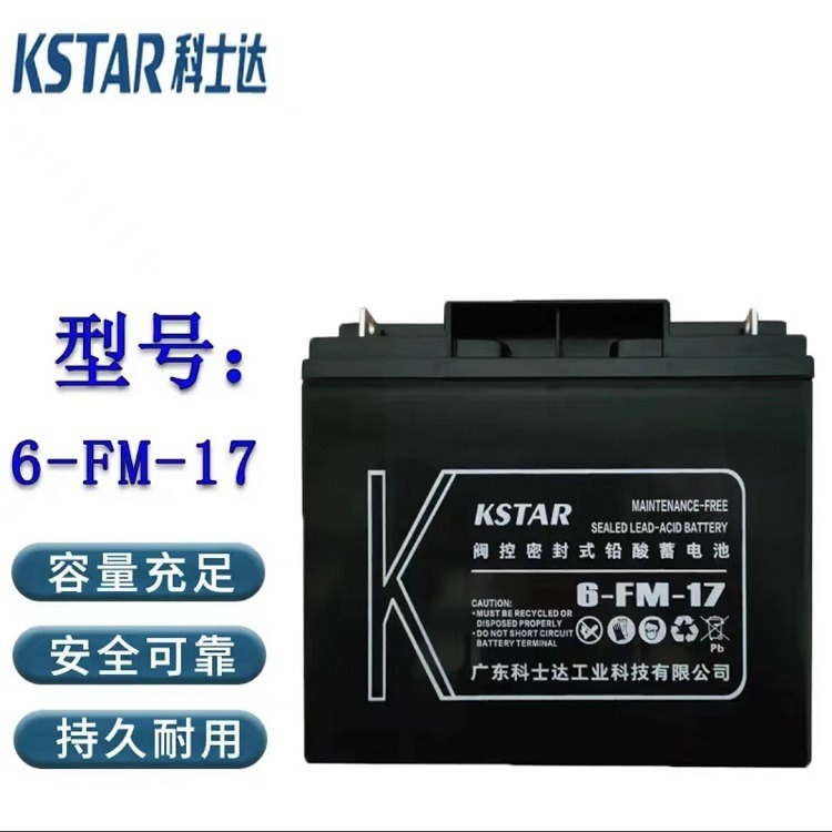 科士达蓄电池6-FM-17 12V17AH直流屏系统UPS主机配套储能电池