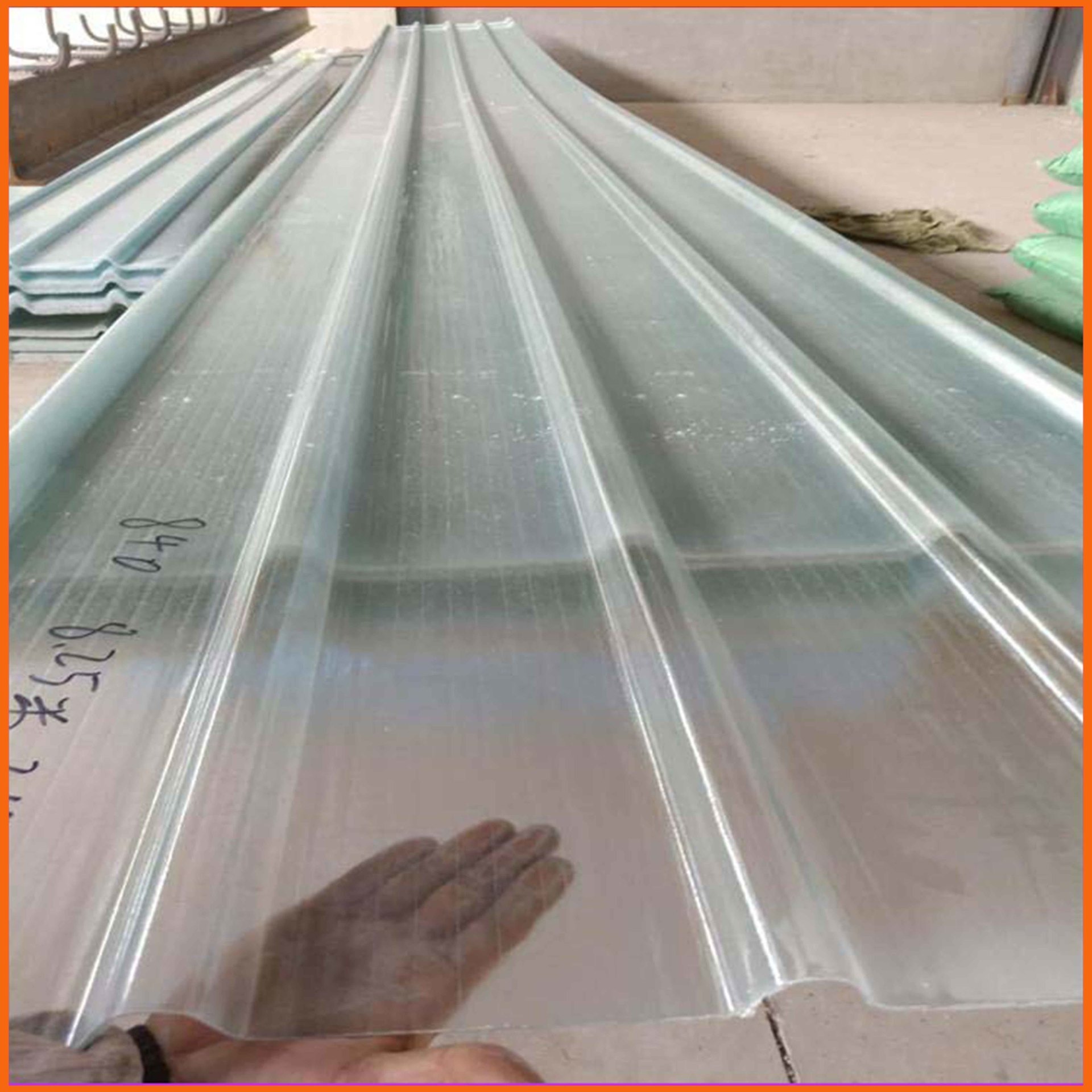 丽水半透明磨砂采光板 970型玻璃钢采光带 5.0毫米厚FRP采光瓦生产厂家图片