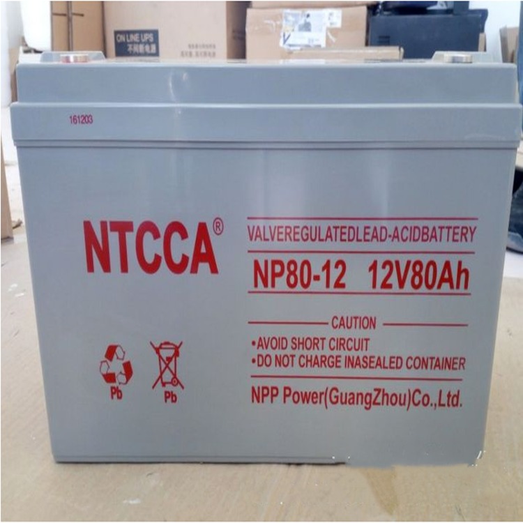 NTCCA蓄电池NP80-12恩科电池12V80AH太阳能ups机房直流屏专用