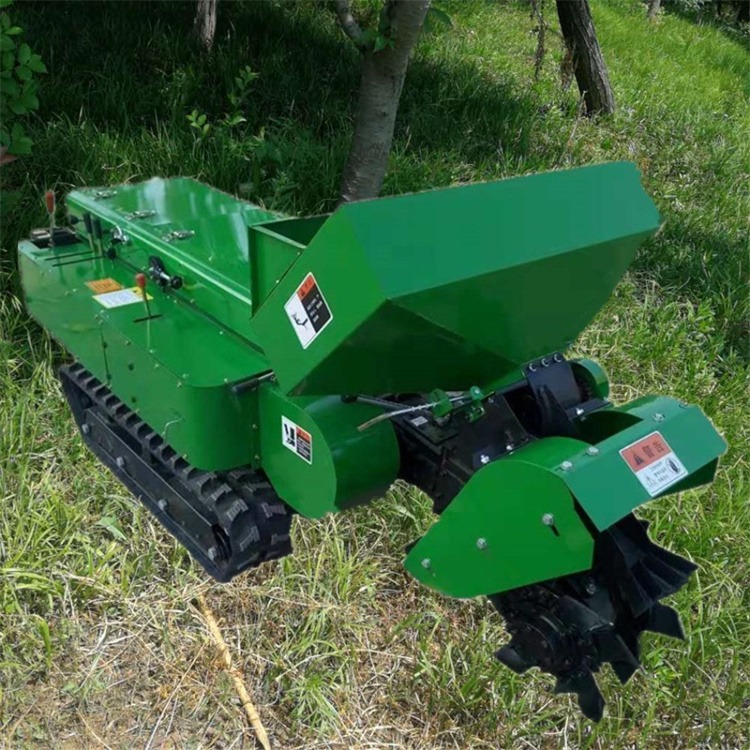 果园农用自走式旋耕施肥机 35马力履带开沟机 新型旋耕施肥机