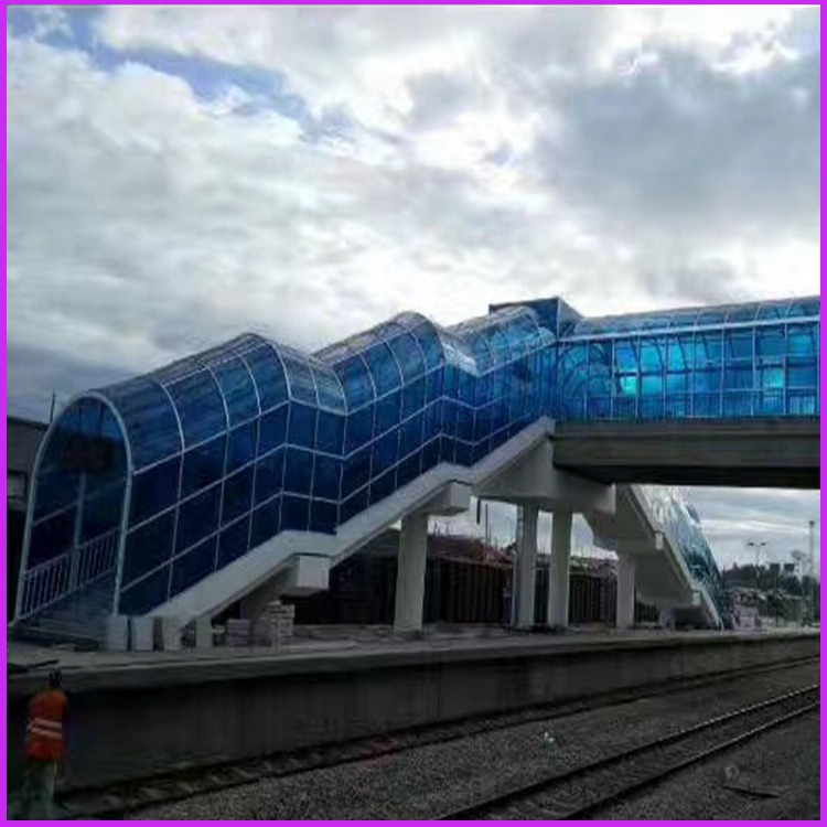 蓝色10mm阳光板 长沙双层中空阳光板 过街天桥景观雨棚PC阳光板