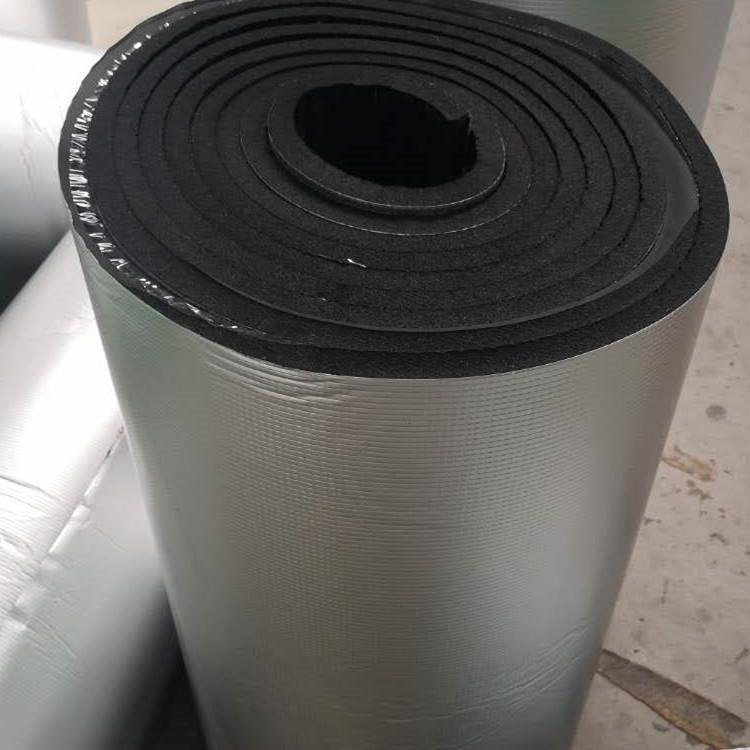 阻燃隔热空调橡塑板管 橡塑海绵保温板 b1级粘箔橡塑海绵板 宏洺供应