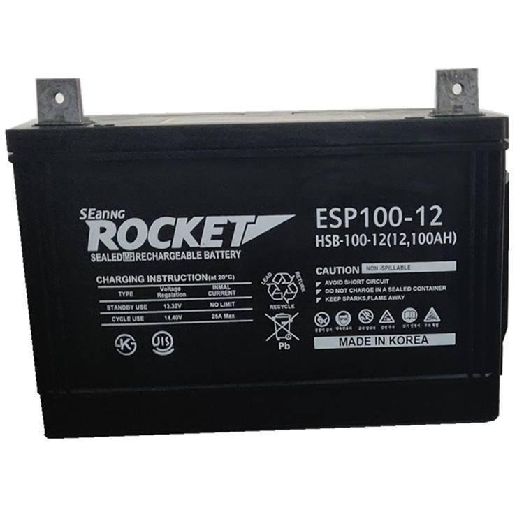 ROCKET蓄电池ESL80-12火箭免维护电池12V80AH韩国原装进口