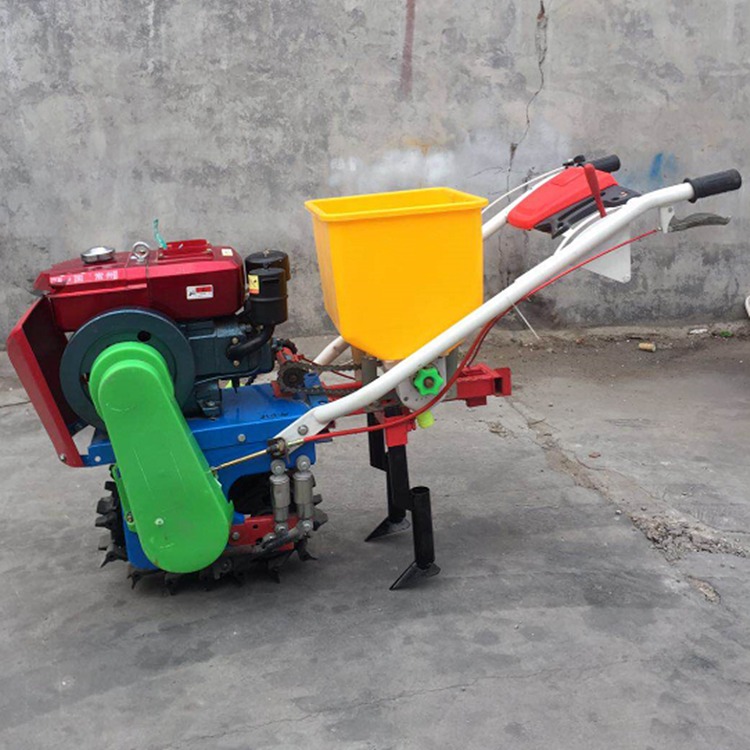 玉米大豆施肥点播机 手推式施肥机 自走式汽油施肥播种机价格