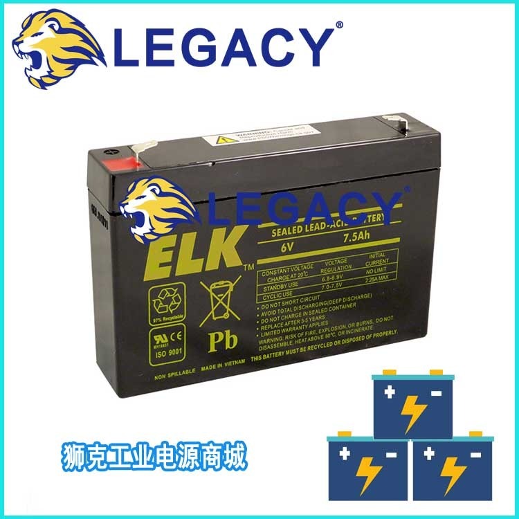 美国ELK蓄电池6V1.3AH进口蓄电池SEALED铅酸免维护蓄电池
