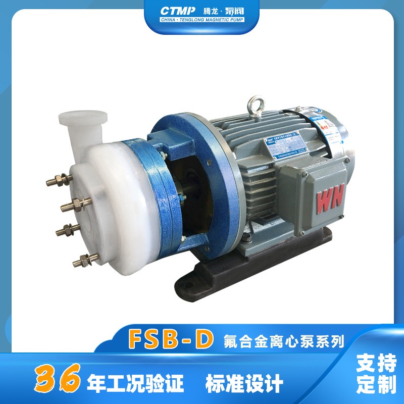65FSB-32D氟合金泵 化工打酸泵 耐高温离心泵 腾龙泵阀