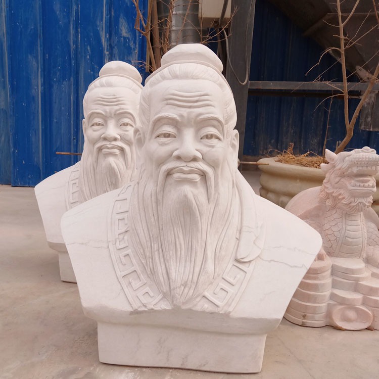 公司:曲阳县安丰雕刻石材厂半身雕像 花岗岩人物雕像 孔夫子雕塑 石雕