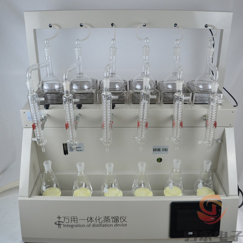 实验室氨氮蒸馏  挥发酚 青化物检测 GY-ZNZLY-6 上海归永 远红外加热装置 具有防倒吸功能 7寸液晶触摸屏图片