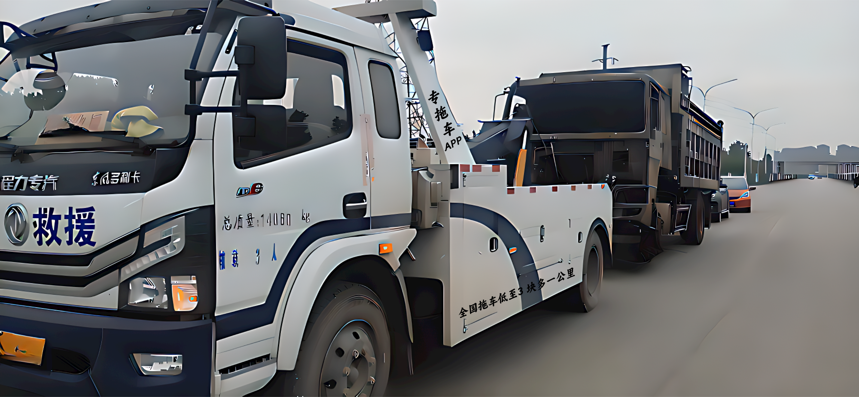 上海24小时拖车救援电话，上海附近拖车救援服务，拖车价格便宜，专拖车APP