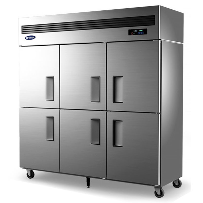 银都工程款六门风冷冷冻冰箱 银都六门冰箱QBF6161FS 银都六门风冷冷冻柜 商用大容量不锈钢厨房冰柜
