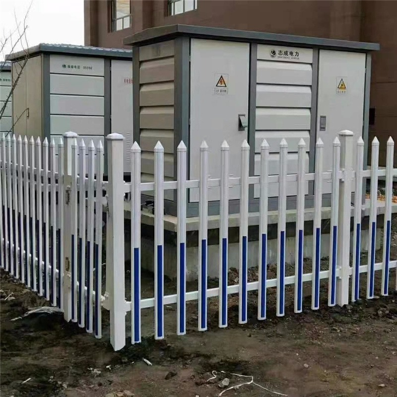 塑钢PVC社区围栏配电箱变压器防护小区社区庭院护栏PVC社区护栏峰尚安图片