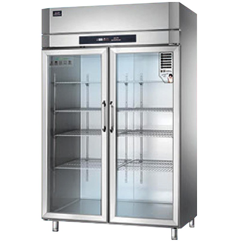 冰立方双门保鲜柜S1.0G2 冰立方双大门冷藏展示柜 商用水果蔬菜陈列柜 直冷冰箱厨房冰柜