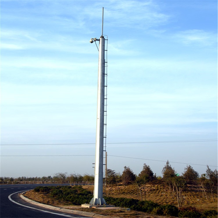泰翔设计生产拉线圆钢监控塔 国标监测铁塔  国标监控塔 质保30年