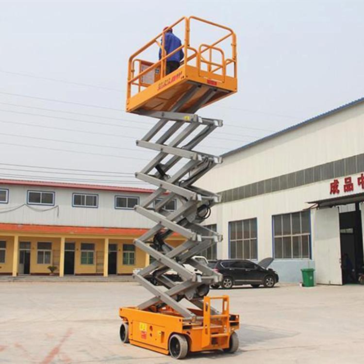 杭州全自行剪叉升降平台 电驱4米剪刀车 移动作业平台 齐力供应图片