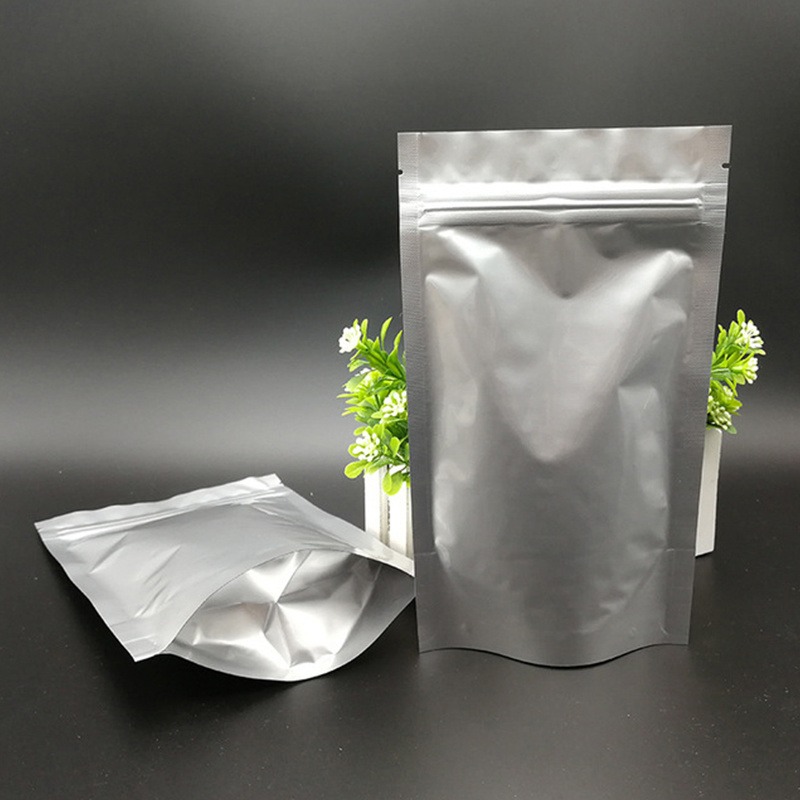 厂家纯铝自封袋食品包装袋 自立封口袋铝箔复合袋防潮茶叶包装袋定制