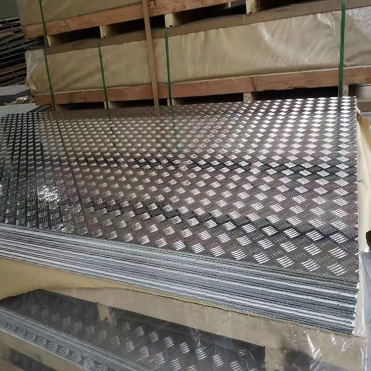 山东环海厂家供应花纹防滑铝板  车厢专用防滑板  铝合金板材五条筋花纹铝板