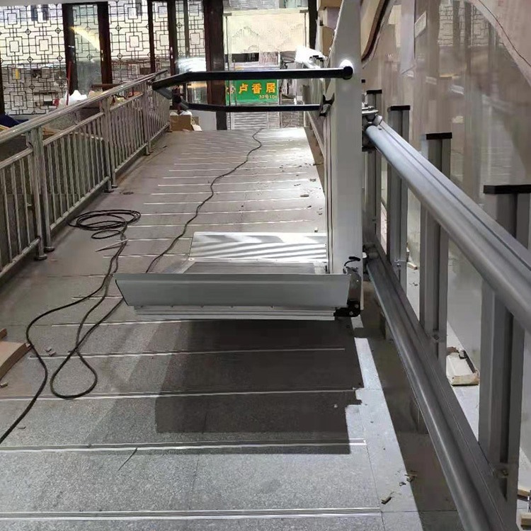 轨道式楼梯电梯 不锈钢斜挂式平台 疗养院安装无障碍升降设备定制