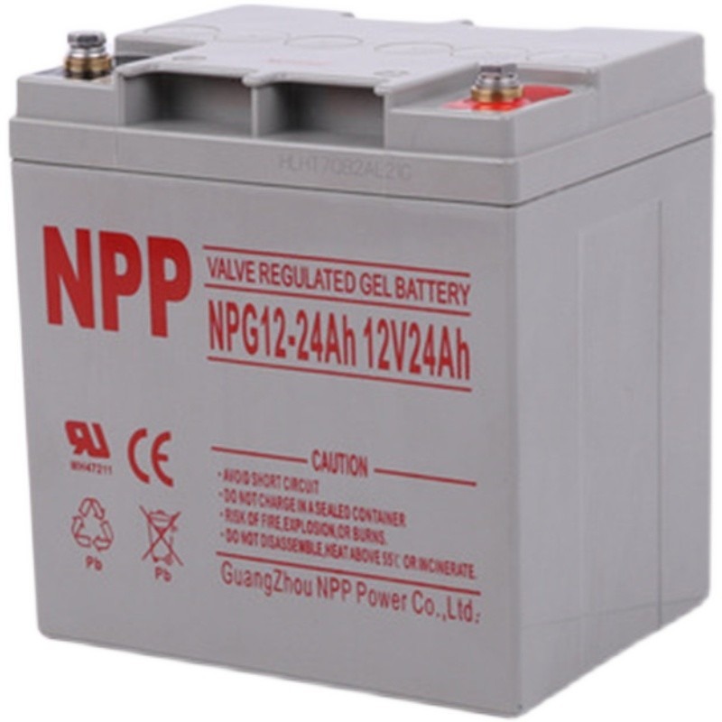 耐普蓄电池NP12-24 铅酸免维护12V24AH UPS不间断电源消防应急