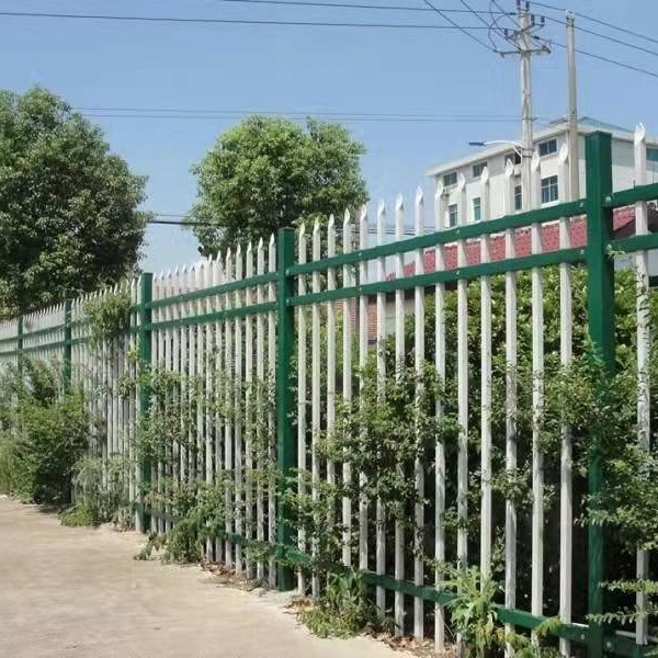院墙锌钢护栏 铁管围栏学校防护杆 庭院栅栏防护围栏  阿闯金属制品