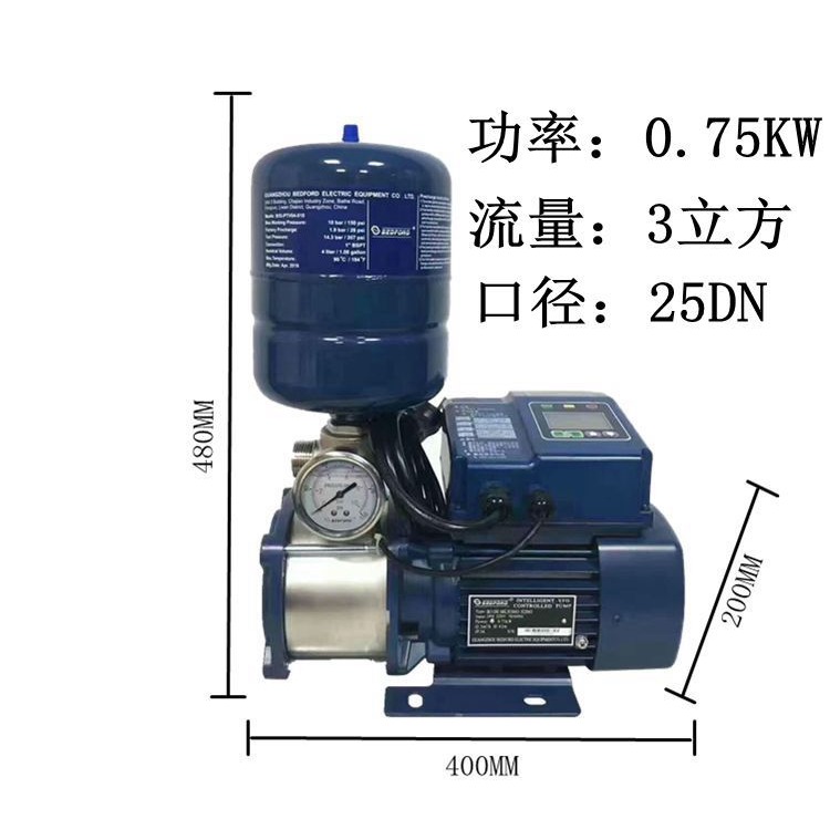 变频增压泵稳压泵别墅专用变频泵全自动增压泵百德福水泵B1100-MLH8201-S20025图片