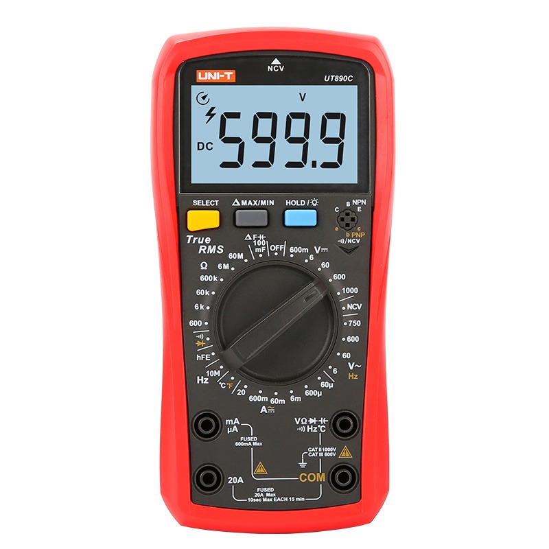 优利德数显式万用表UT890C数字多功能表测电压电流表电容图片