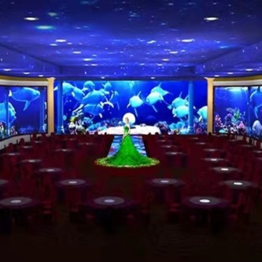 3D全息婚礼宴会厅 全息酒店宴会厅 全息婚纱 裸眼3d效果赠送素材图片