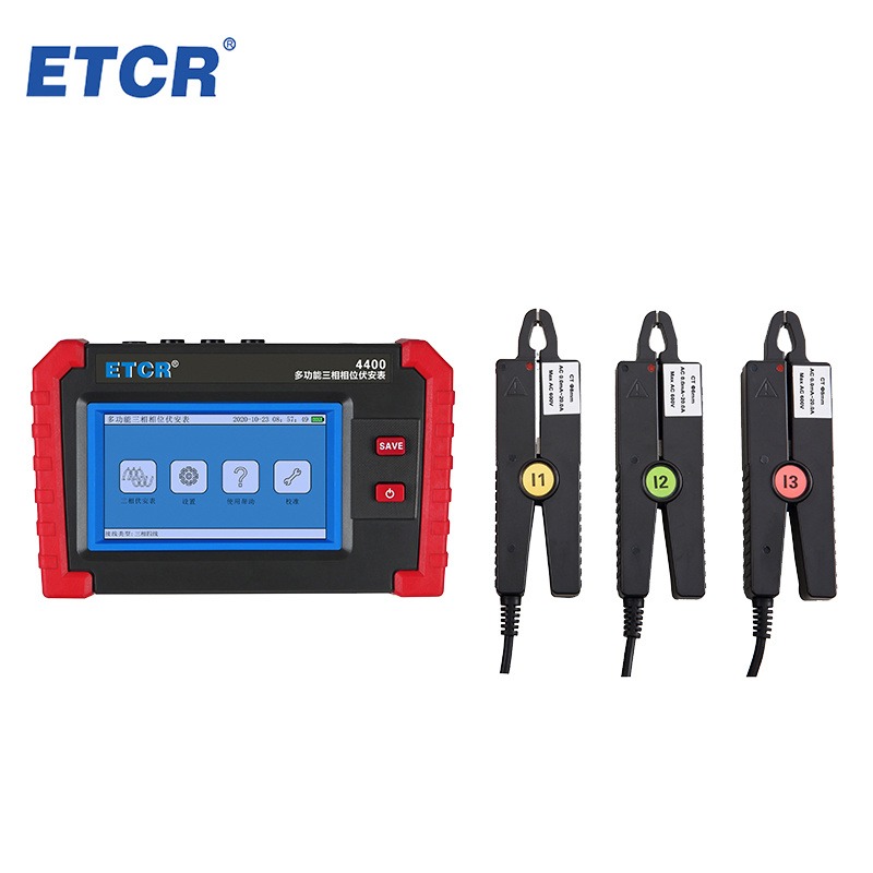 ETCR4400  多功能  三相相位伏安表  交流电压电流相位   三相测试图片